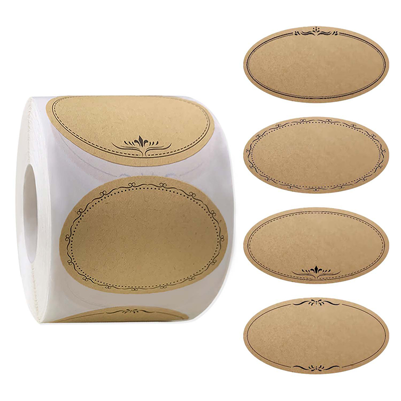 Food Storage Label - 250 Stickers/Roll 2.5*1.4in Kraft Paper Home