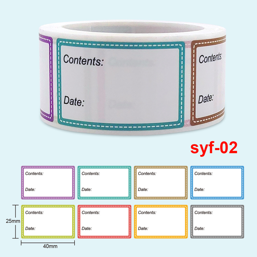 Food Storage Label - Safe Date Food catalog Storage Self-adhesive