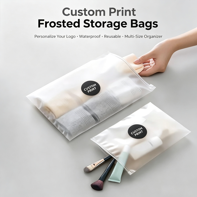 Food Storage Of Plants - Custom Logo Print Frosted Zipper Bags