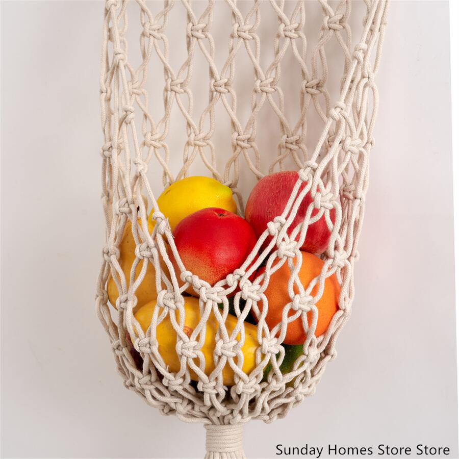 Macrame  Fruit  Storage Basket - Food Storage Of Plants recension och pris