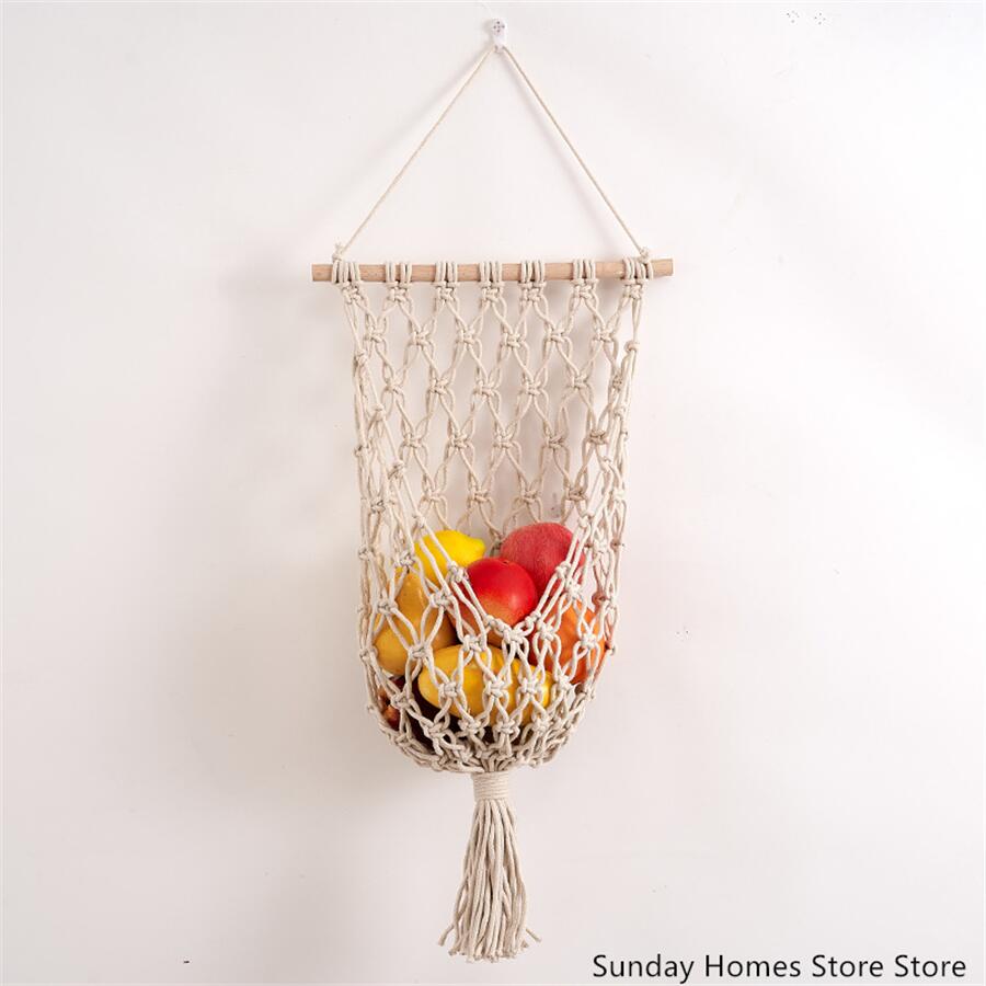 Macrame  Fruit  Storage Basket - Food Storage Of Plants recension och pris