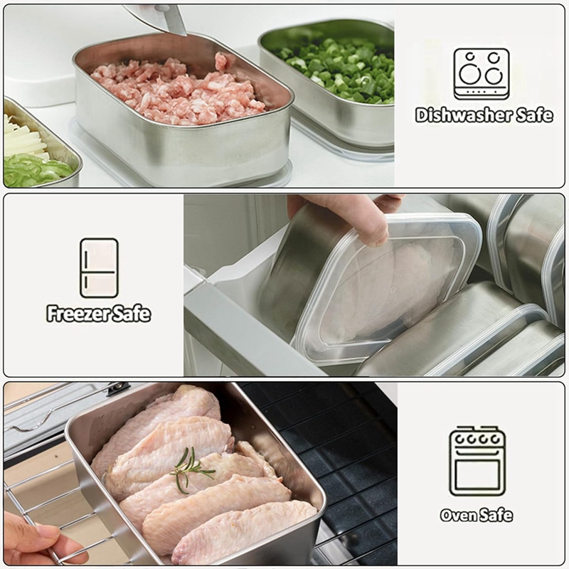 Stainless Steel Containers for - Food Storage Boxes recension och pris