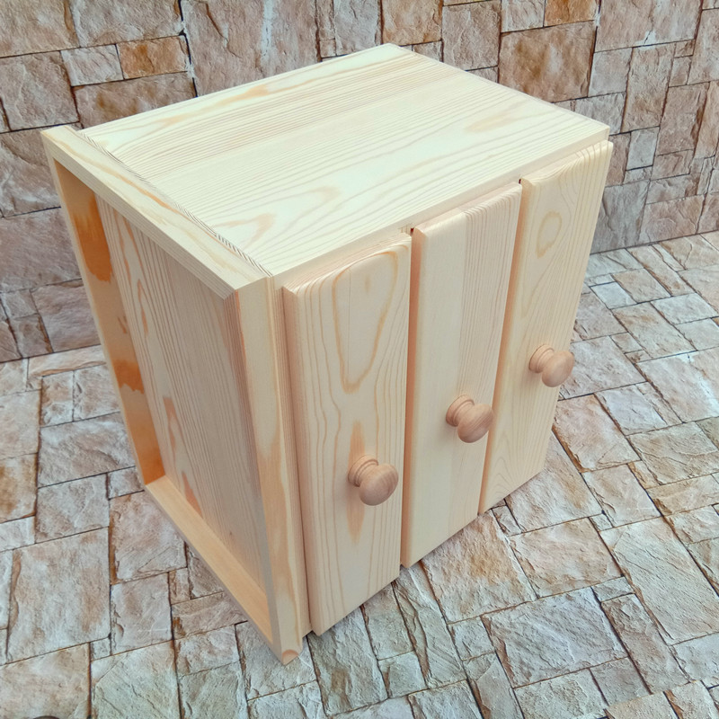 Solid Wood Storage Box Desktop - Food Storage Locker recension och pris