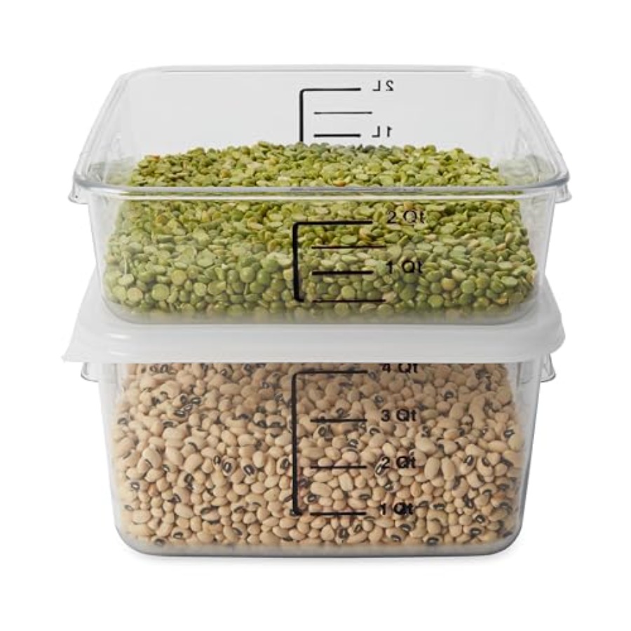 Space Saving Square Food Stora - Food Storage 4 Quart recension och pris