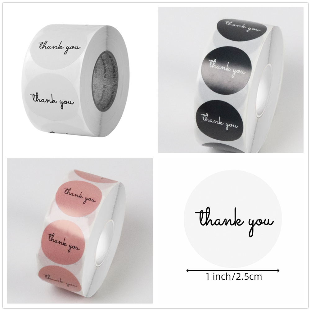 500 Thank You Stickers Roll 25 - Food Storage Label recension och pris
