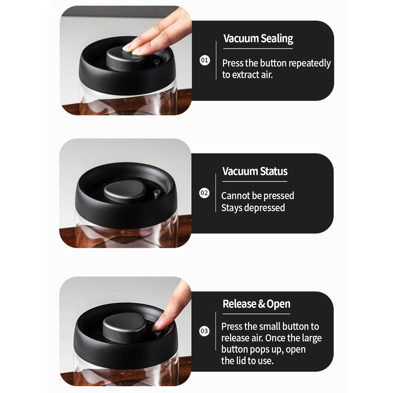 OANKR Vacuum Coffee Canister 5 - Food Storage Heat recension och pris