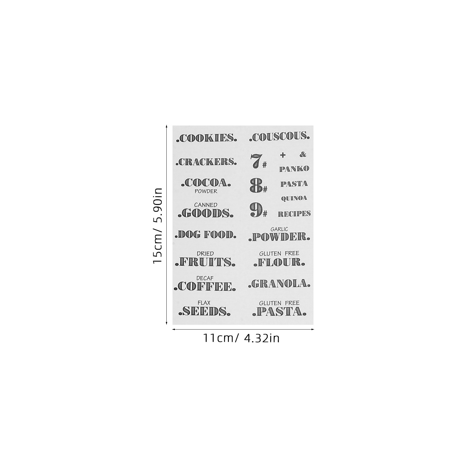 6Sheets Transparent Food Stora - Food Storage Label recension och pris