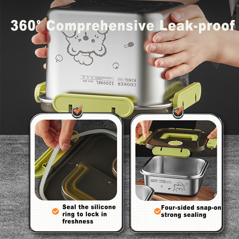 COOKER KING 420ml-6200ml Large - Food Storage Stainless Steel Containers recension och pris