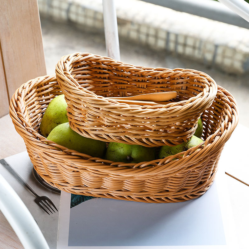 Oval Rattan Woven Storage Bask - Food Storage Of Plants recension och pris