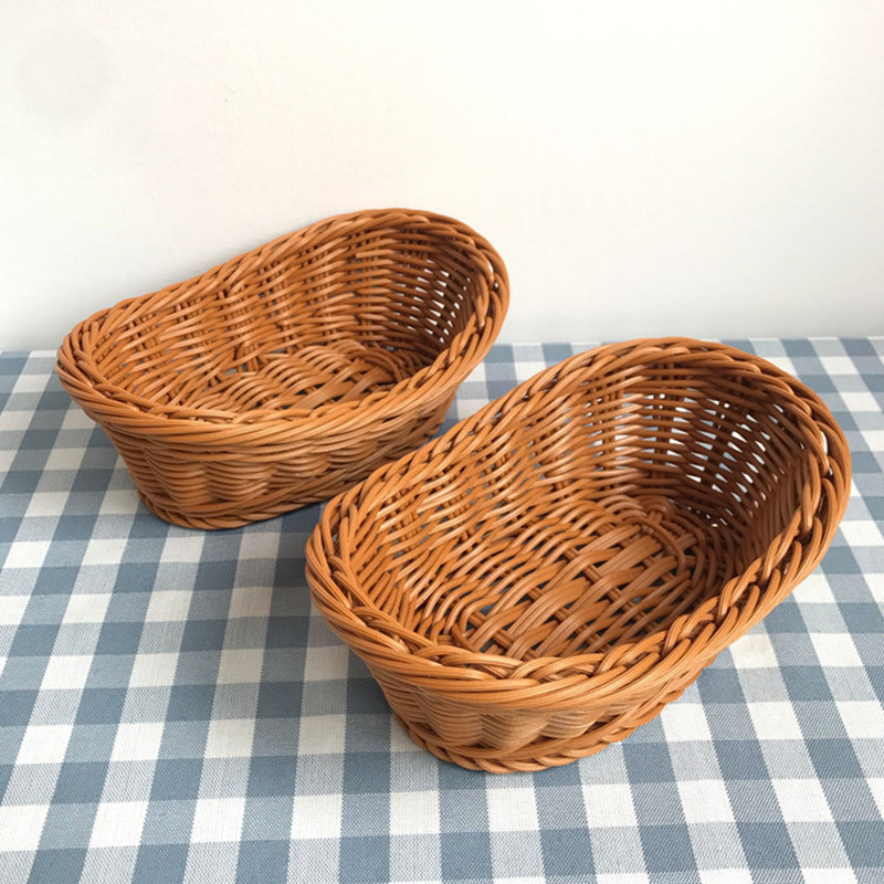 Oval Rattan Woven Storage Bask - Food Storage Of Plants recension och pris
