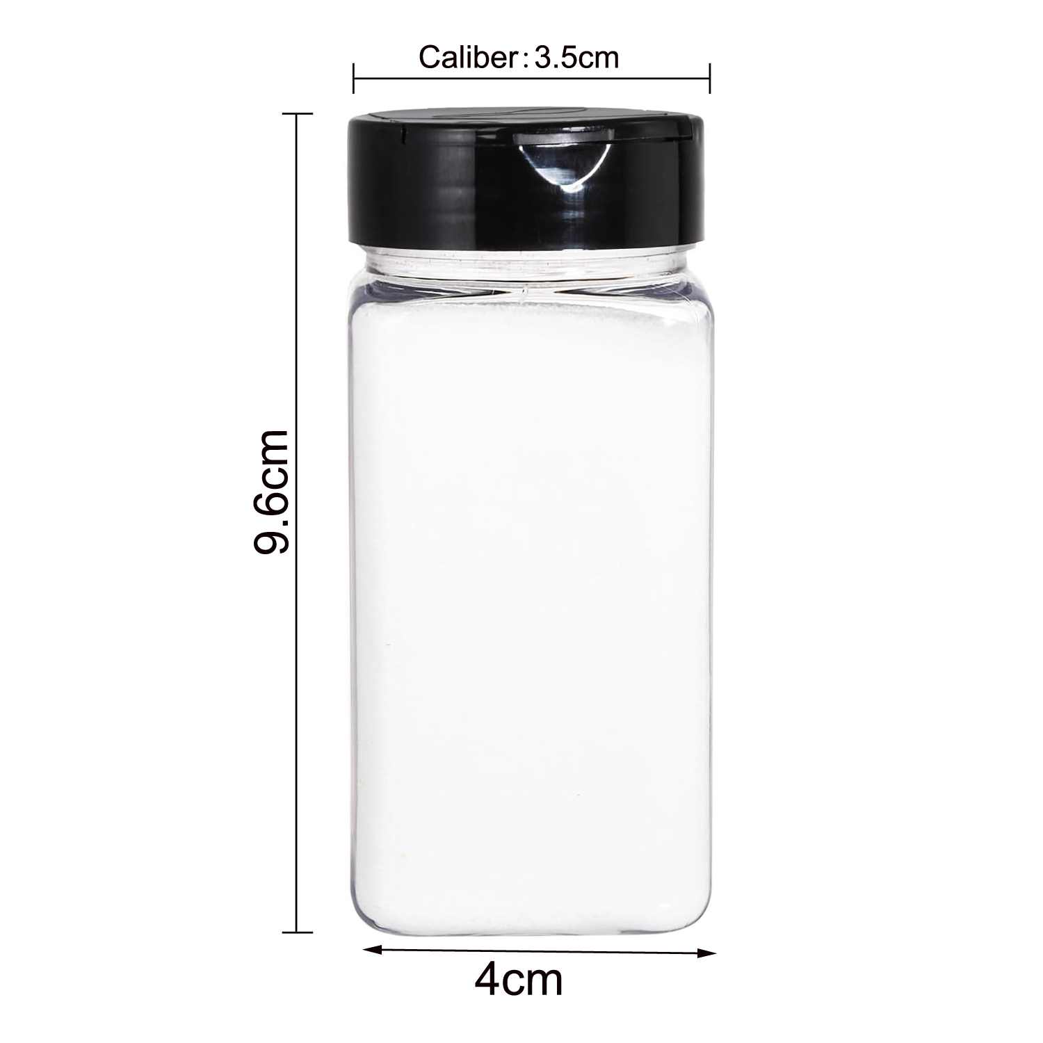 Square Large Plastic Spice Jar - Food Storage Heat recension och pris
