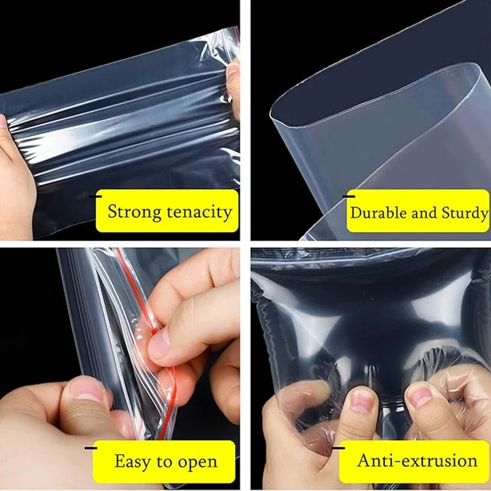100-1000Pcs Reclosable Transpa - Food Storage Locker recension och pris