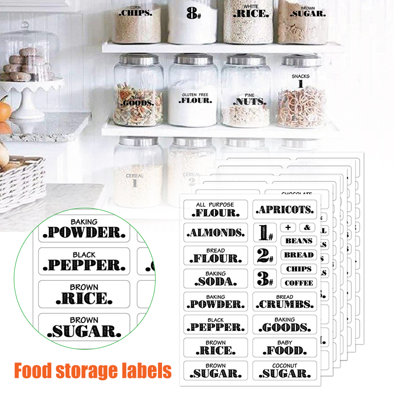 132pcs Kitchen Food Stickers W - Food Storage Label recension och pris