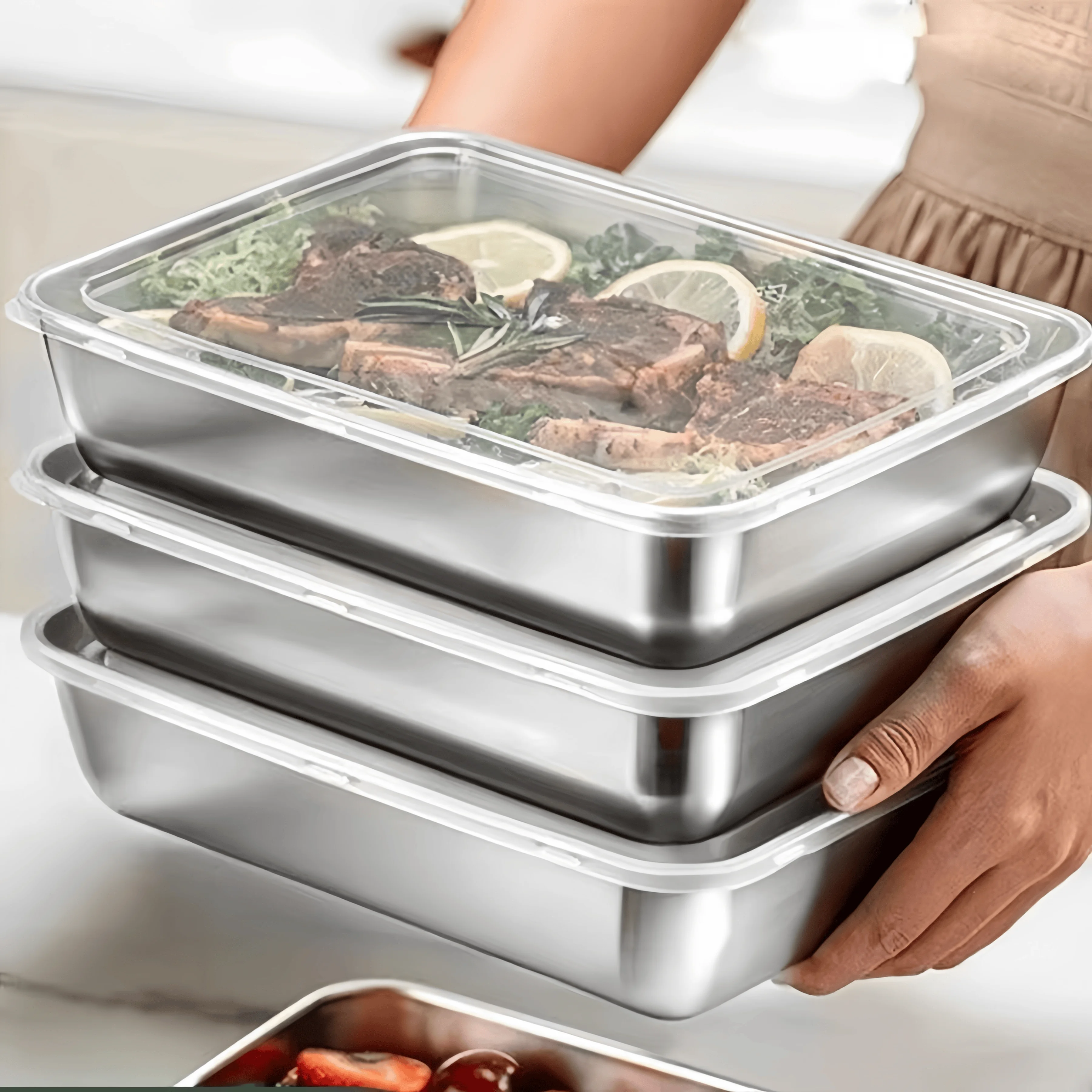 Stainless Steel Sealed Lunch B - Food Storage Stainless Steel Containers recension och pris